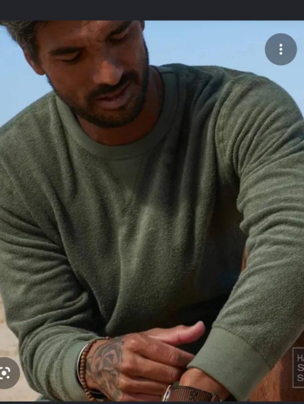 Outerknown High Tide Terry Cloth Towel Sweatshirt Organic Cotton